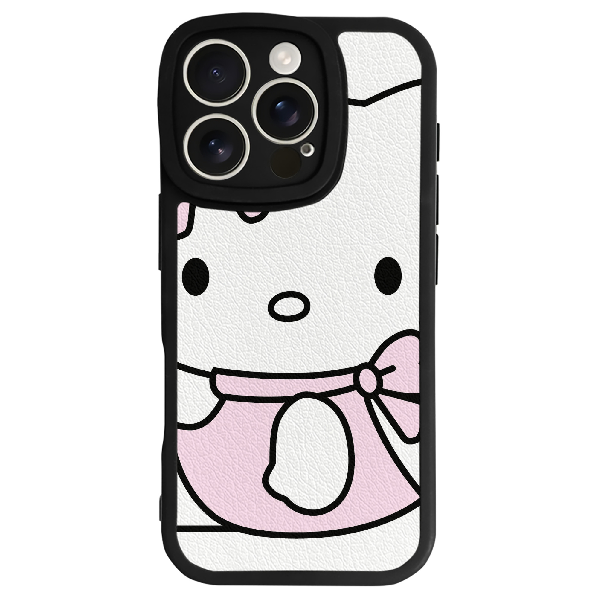 （画像用） Hello Kitty ハローキティ 【iPhone 16シリーズ対応】シリコンスマホケース（レザー調） 材質：シリコン